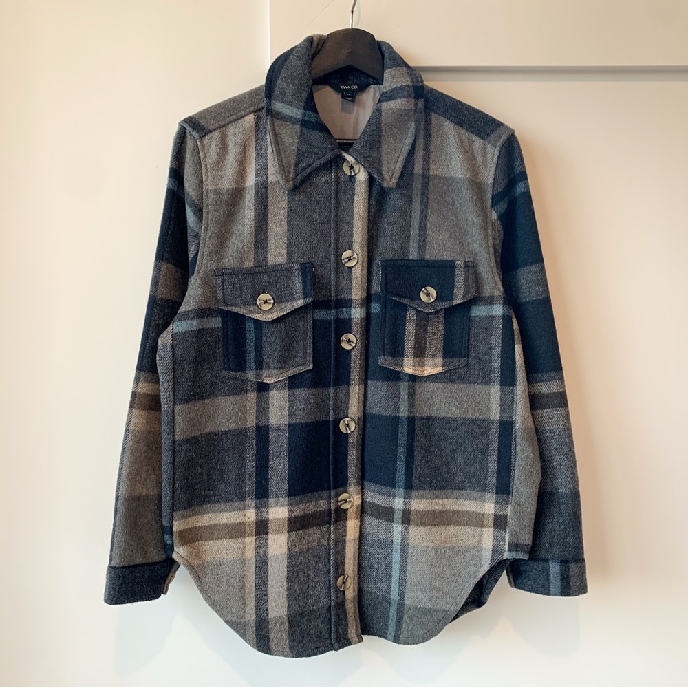 RW&CO plaid shacket